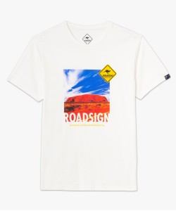 Tee-shirt à manches courtes avec motif paysage homme - Roadsign